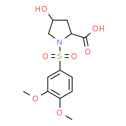 1-[(3,4-DIMETHOXYPHENYL)SULFONYL]-4-HYDROXY-2-PYRROLIDINECARBOXYLIC ACID Structure