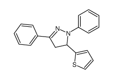 1,3-diphenyl-5-(thiophen-2-yl)-4,5-dihydro-1H-pyrazole Structure