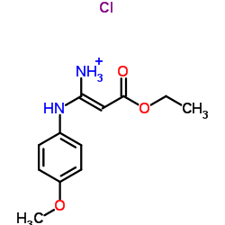 3-ETHOXY-1-(4-METHOXYANILINO)-3-OXO-1-PROPEN-1-AMINIUM CHLORIDE structure