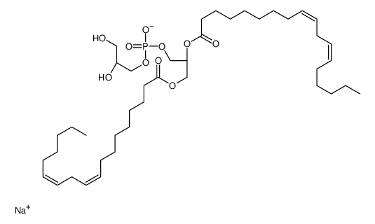 1,2-dilinoleoyl-sn-glycero-3-phospho-(1'-rac-glycerol) (sodium salt) Structure