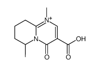 3-Carboxy-1,6-dimethyl-4-oxo-6,7,8,9-tetrahydro-4H-pyrido[1,2-a]pyrimidin-1-ium结构式