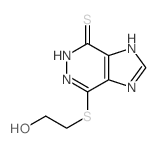 2-(2-hydroxyethylsulfanyl)-3,4,7,9-tetrazabicyclo[4.3.0]nona-1,6,8-triene-5-thione Structure