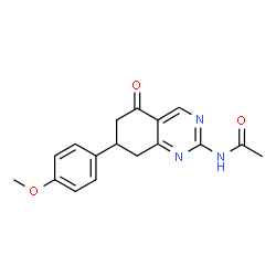 N-[7-(4-Methoxyphenyl)-5-oxo-5,6,7,8-tetrahydro-2-quinazolinyl]acetamide Structure