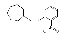 N-[(2-nitrophenyl)methyl]cycloheptanamine structure