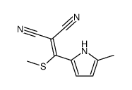 2-[(5-methyl-1H-pyrrol-2-yl)-methylsulfanylmethylidene]propanedinitrile Structure