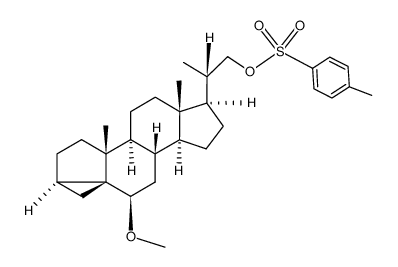 (20S)-6-METHOXY-20-(P-TOLUENESULFONOXY-METHYL)-3B,5-CYCLO-5A-PREGNANE结构式