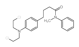 Benzenebutanamide, 4-[bis (2-chloroethyl)amino]-N-methyl-N-phenyl- Structure