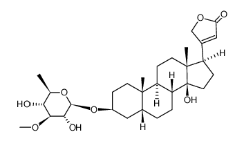 3β-[(6-Deoxy-3-O-methyl-β-D-glucopyranosyl)oxy]-14-hydroxy-5β-card-20(22)-enolide structure