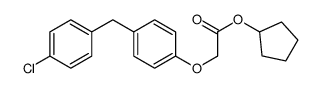 cyclopentyl 2-[4-[(4-chlorophenyl)methyl]phenoxy]acetate结构式