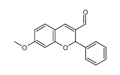 2H-1-BENZOPYRAN-3-CARBOXALDEHYDE, 7-METHOXY-2-PHENYL- structure