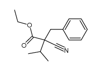 2-benzyl-2-cyano-3-methyl-butyric acid ethyl ester Structure