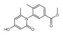 Benzoic acid, 3-(4-hydroxy-6-Methyl-2-oxo-1(2H)-pyridinyl)-4-Methyl-, Methyl ester Structure