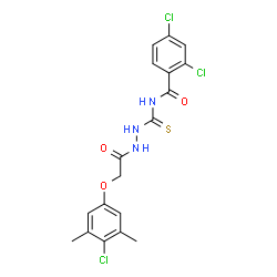 2,4-dichloro-N-({2-[(4-chloro-3,5-dimethylphenoxy)acetyl]hydrazino}carbonothioyl)benzamide结构式