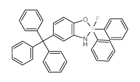 8-fluoro-8,8-diphenyl-4-trityl-9-oxa-7-aza-8$l^C37H29FNOP-phosphabicyclo[4.3.0]nona-2,4,10-triene Structure