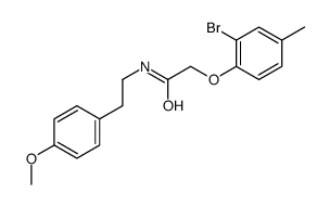 2-(2-bromo-4-methylphenoxy)-N-[2-(4-methoxyphenyl)ethyl]acetamide结构式