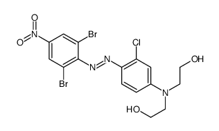 2,2'-[[3-chloro-4-[(2,6-dibromo-4-nitrophenyl)azo]phenyl]imino]bisethanol结构式