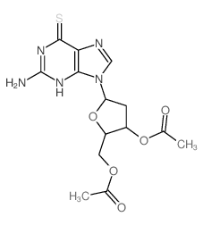 Guanosine, 2-deoxy-6-thio-, 3,5-diacetate结构式