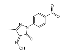 5-methyl-2-(4-nitro-phenyl)-2H-pyrazole-3,4-dione 4-oxime结构式