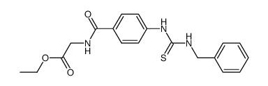 [4-(3-Benzyl-thioureido)-benzoylamino]-acetic acid ethyl ester Structure