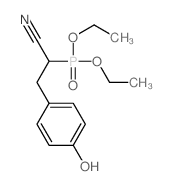 Phosphonic acid, [1-cyano-2- (4-hydroxyphenyl)ethyl]-, diethyl ester Structure