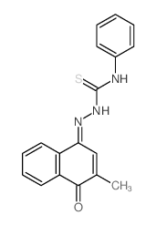 1-[(3-methyl-4-oxo-naphthalen-1-ylidene)amino]-3-phenyl-thiourea结构式