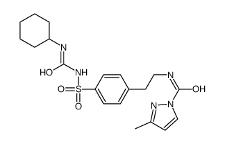 N-[2-[4-(cyclohexylcarbamoylsulfamoyl)phenyl]ethyl]-3-methylpyrazole-1-carboxamide Structure