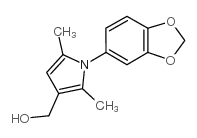 (1-benzo[1,3]dioxol-5-yl-2,5-dimethyl-1h-pyrrol-3-yl)-methanol结构式