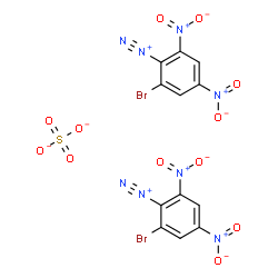 2-bromo-4,6-dinitrobenzenediazonium sulphate (2:1) Structure