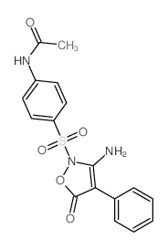 N-[4-(3-amino-5-oxo-4-phenyl-oxazol-2-yl)sulfonylphenyl]acetamide structure