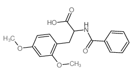 2-benzamido-3-(2,4-dimethoxyphenyl)propanoic acid structure