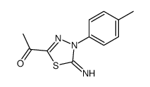 1-(5-imino-4-p-tolyl-4,5-dihydro-[1,3,4]thiadiazol-2-yl)-ethanone Structure