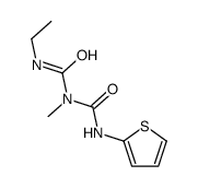 1-Ethyl-3-methyl-5-(2-thienyl)biuret Structure