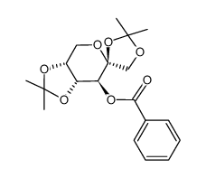 (-)-3-deoxy-1,2:4,5-di-O-isopropylidene-β-D-fructofuranos-3-yl benzoate结构式