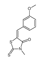 5-(3-methoxyphenylmethylene)-3-methyl-4-oxo-2-thioxothiazolidine结构式