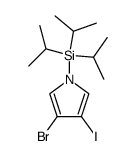 3-bromo-4-iodo-N-(TIPS)pyrrole结构式