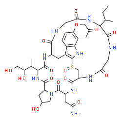 α-Amanitin, 4-[2-mercapto-6-(2-oxopropoxy)-L-tryptophan]- Structure