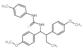 1-[1,2-bis(4-methoxyphenyl)butyl]-3-(4-methylphenyl)thiourea结构式