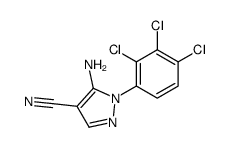 5-amino-1-(2,3,4-trichlorophenyl)-1H-pyrazole-4-carbonitrile结构式