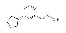 N-甲基-n-(3-吡咯烷-1-苄基)胺结构式