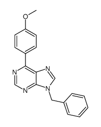 9-benzyl-6-(4-methoxyphenyl)-9H-purine结构式