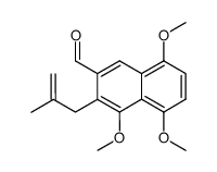 4,5,8-trimethoxy-3-(2-methylprop-2-enyl)naphthalene-2-carbaldehyde结构式