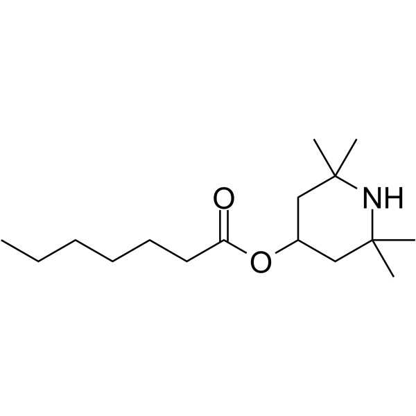 2,2,6,6-TETRAMETHYLPIPERIDIN-4-YL HEPTANOATE HYDROCHLORIDE structure