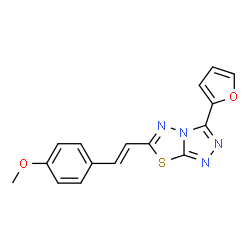 4-{2-[3-(2-furyl)[1,2,4]triazolo[3,4-b][1,3,4]thiadiazol-6-yl]vinyl}phenyl methyl ether Structure