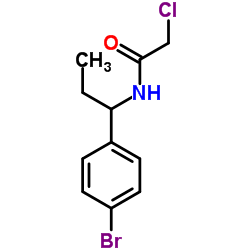 N-[1-(4-Bromophenyl)propyl]-2-chloroacetamide Structure