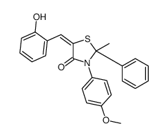 (5Z)-5-[(2-hydroxyphenyl)methylidene]-3-(4-methoxyphenyl)-2-methyl-2-phenyl-1,3-thiazolidin-4-one Structure