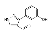 1H-Pyrazole-4-carboxaldehyde, 3-(3-hydroxyphenyl) Structure