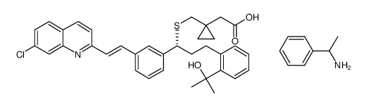 1-(((1(R)-(3-(2-(7-chloro-2-quinolinil)ethenyl)phenyl)-3-(2-(1-hydroxy-1-methylethyl)phenyl)propyl)thio)methyl)cyclopropane acetic acid α-methylbenzylamine salt结构式