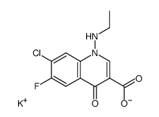 Potassium; 7-chloro-1-ethylamino-6-fluoro-4-oxo-1,4-dihydro-quinoline-3-carboxylate结构式