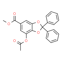 METHYL 7-(ACETYLOXY)-2,2-DIPHENYL-1,3-BENZODIOXOLE-5-CARBOXYLATE Structure