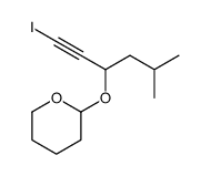 2-(1-iodo-5-methylhex-1-yn-3-yl)oxyoxane Structure